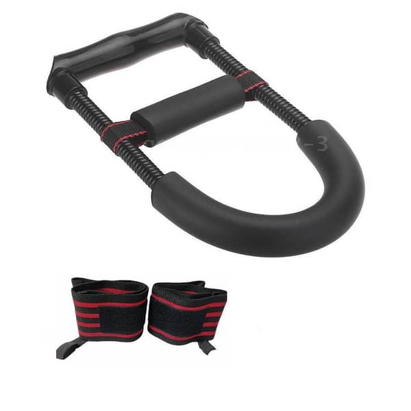 Set of 2 Power Wrist Strengtheners and Wrist Wraps Fist Straps