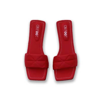 Women Red Qualitied Rexine sides flat shoes