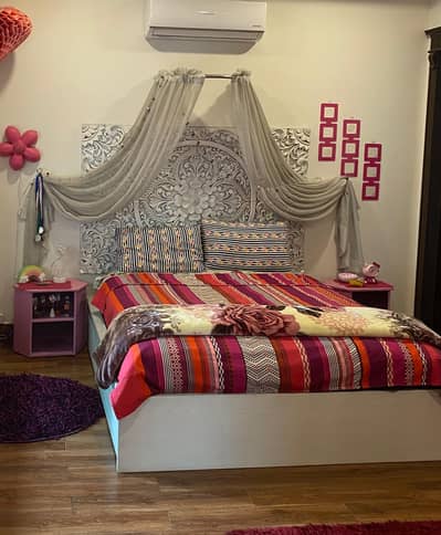 IKEA Bed with headboard, underbed drawers and side tables