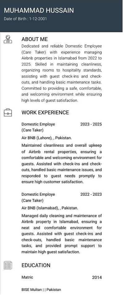 Need Job House Helper