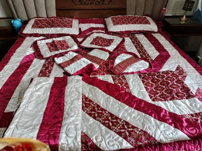 Bridal bedsheet | 9 Pcs | With comforter