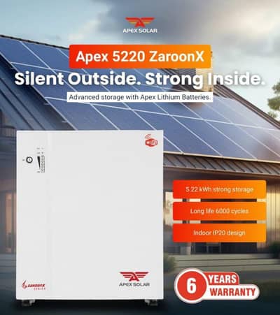 APEX solar Lithium Battery 51.2V kWh | LiFePO4 | Best for Solar & UPS