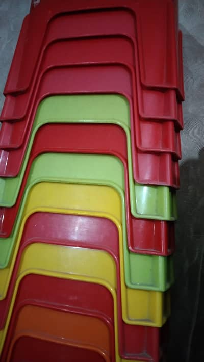 study tables  and chairs  white board