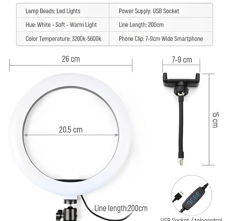 Led Ring Light Tripod Stand (7 Ft Adjustable) 3