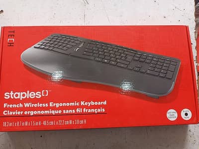 French Wireless Erogonomic  Keyboard
