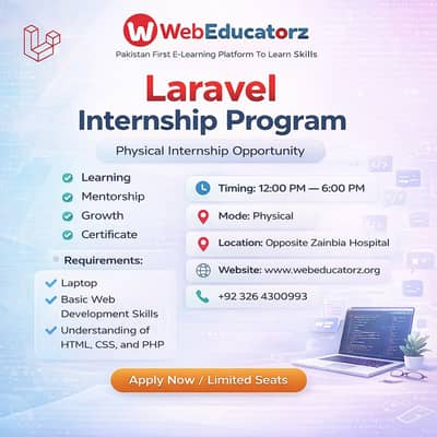 Laravel Internship Program – Opportunity for Developers