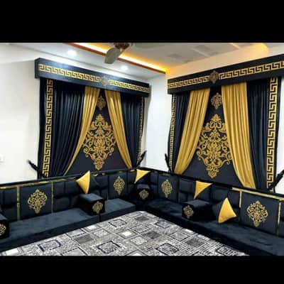 Majlis / Arabic Majlic / Majlis Sofa / Arabic Hujra / Curtain / Blinds