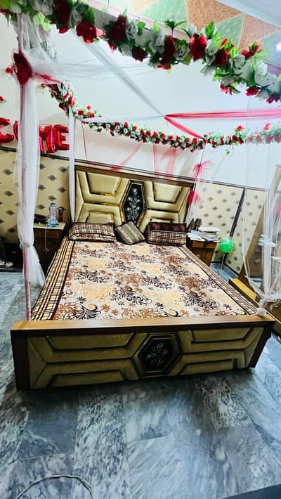 Bed side tables dressing and mattress