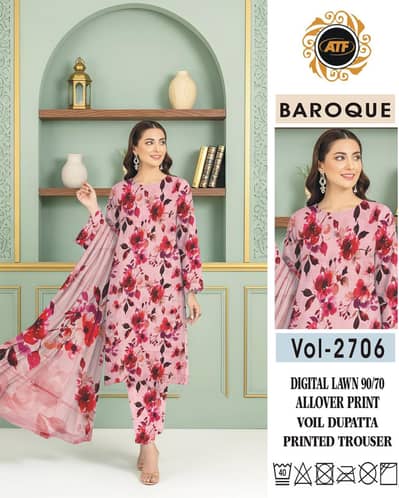 digital printed and embroidered lawn collection