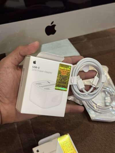 Apple 20W Fast Charger (3-Pin) with Type-C to Type-C Cable