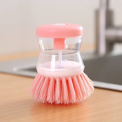 Soap Dispensing Dish Scrubber Brush – Kitchen Cleaning Brush