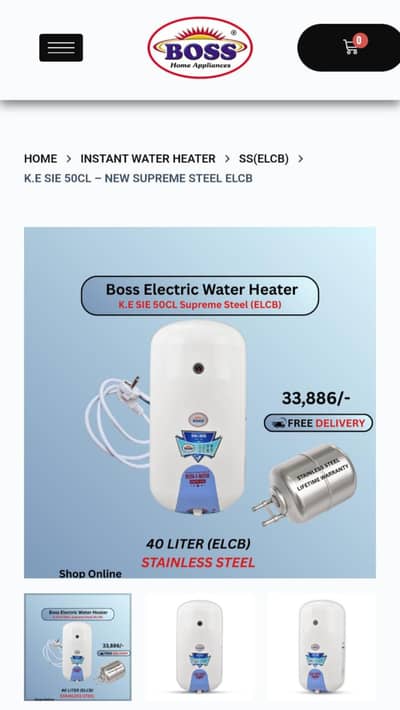 Boss 40 Litre Electric Gyser