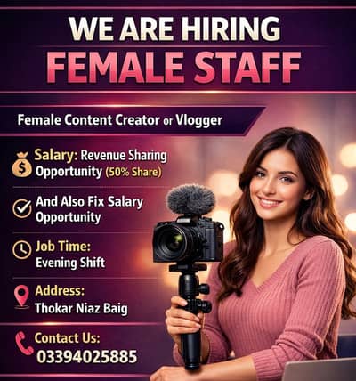 Female Content Creator / Vlogger