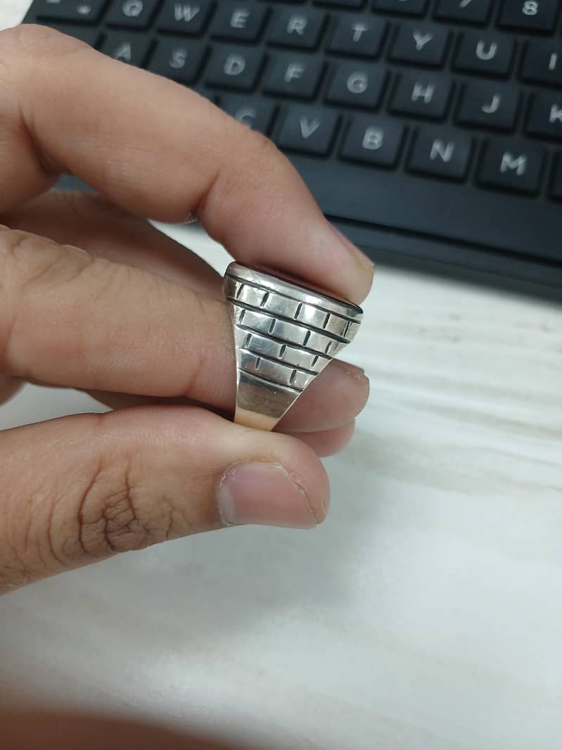 Original  Agate Ring Chandi – عقیق 2