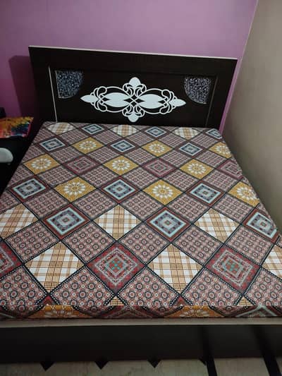 King Size Bed + Orthopedic Mattress + Side table