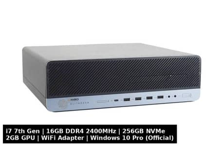 Elitedesk 800 g3 sff i7 7gen,16gb ram,256gb ssd,wifi,2gb gpu