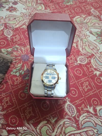 Al Fajar watch with stainless steel straps