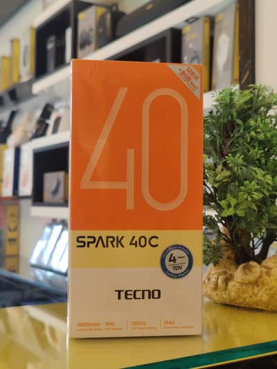 Tecno Spark 40C (4+4GB RAM, 128GB) – 6000mAh Battery | 120Hz Display