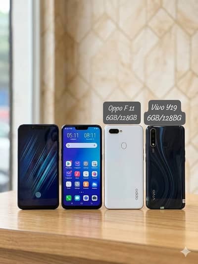 Vivo Y19 6/128 | Oppo F11 6/128 PTA Approved | Mobile for sale | mob
