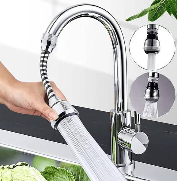 360° Rotatable Sink Faucet Sprayer | High Pressure Aerator for Washing & Cleaning