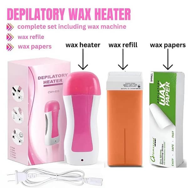 MAZ Premium Original 3 in 1 Depilatory Roll On Heater  | Hair Removal for Underarm, Face, Skin Care