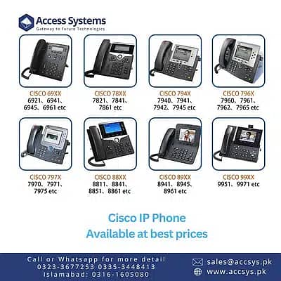 Cisco IP Phone 6941| 7942| SPA504 Polycom VVX350| VVX450| 0335-3448413