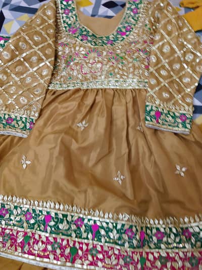 golden and shocking dress