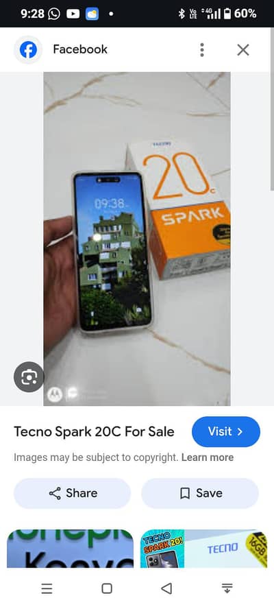 Tecno Spark 20 8Gb 128GB exchange Oppo Vivo  Itel Infinix Redmi Realme