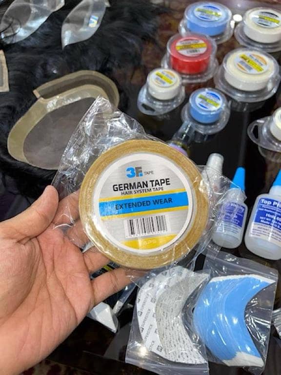 Double Side Yellow German Tape For Hair Unit System | Hair Patch Tape | Hair Wig Tape | Hair Toupe Tape | Hair Unit Fixing Tape | Jali Wali Tape