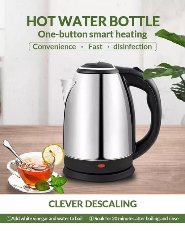 Electric Kettle Stainless Steel 2 L - Fast Boil Water Heater