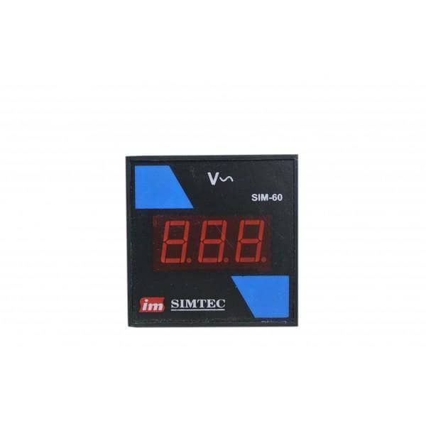 Panel Volt Meter AC Measure 60 V to 250 V (6 x 6 x 4 cm) Box Pack