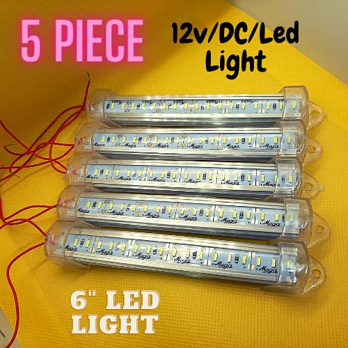 12V DC LED Light Tube with 18 SMD LEDs (White/Warm), 6 inch, Pack of 2/5/10