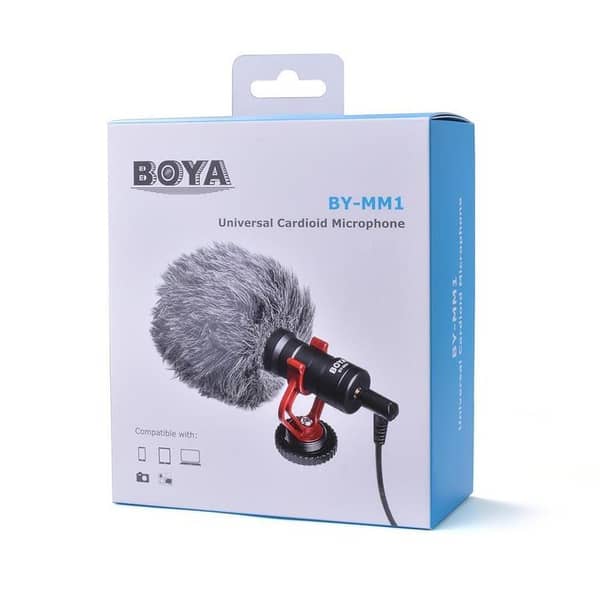 Mic BY M1 Professional Clip-On Lavalier Microphone 3.5mm for Android, iPhone, PC and Video