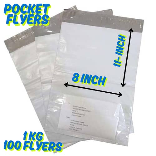 Flyers with Pocket Plain Flyer Bag – Various Sizes