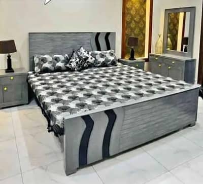 bed / bed set / double bed / bedroom furniture / wooden bed