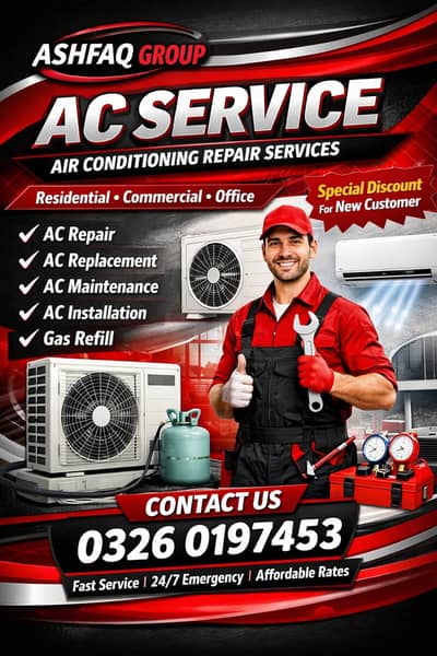 Ac services & ac repairing best services provideder reasonable near yo