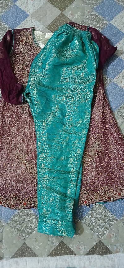 3 piece with chiffon dupatta