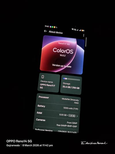 OPPO Reno 11f 5g colors os 16 official