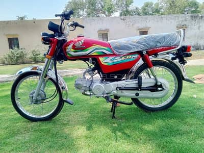 Honda cd 70 2023 model  fully ready bike one hand use