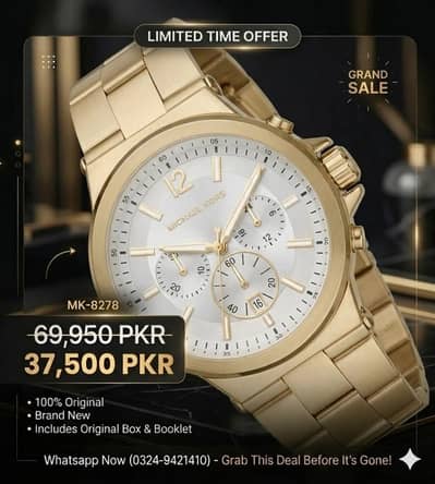 Michael Kors MK-8278 Men’s Chronograph Watch - Brand New & Original