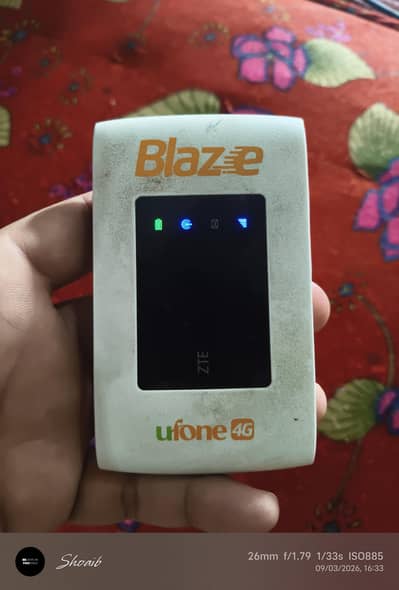 Ufone ZTE brand one hand used wifi 4G+ device fresh