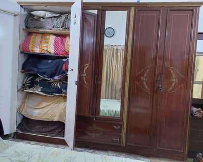 wooden wardrobe  with 2 drawers