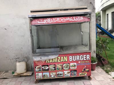 Burger Steel Counter. . Shawarma Machine