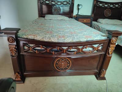 Wooden Chinioti 2 Single Beds New. . .