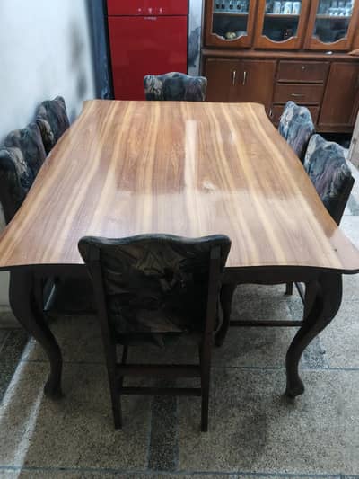 6 seater dining table | wooden dining | 6 chairs | dining chairs