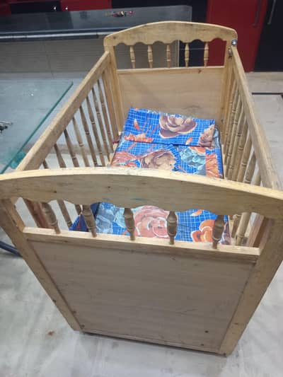 study table with chair and baby cot