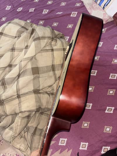 Acoustic guitar new| new strings installed | khaaki colour|