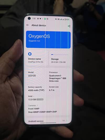 Oneplus 9 pro 5g dual sim 12gb 256gb