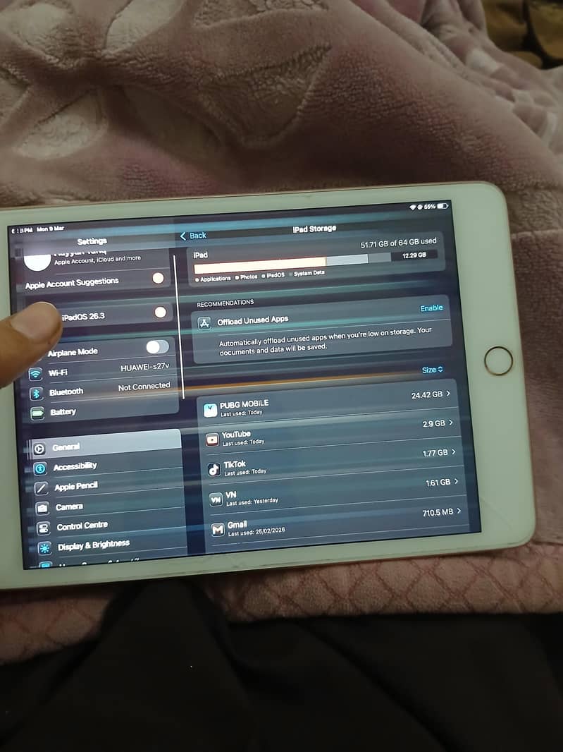 IPAD MINI 5 WITH BOX only panel issue 9