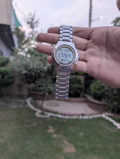 Al-Fajr 100% Original Islamic Watch with Azan times & Qibla Direction